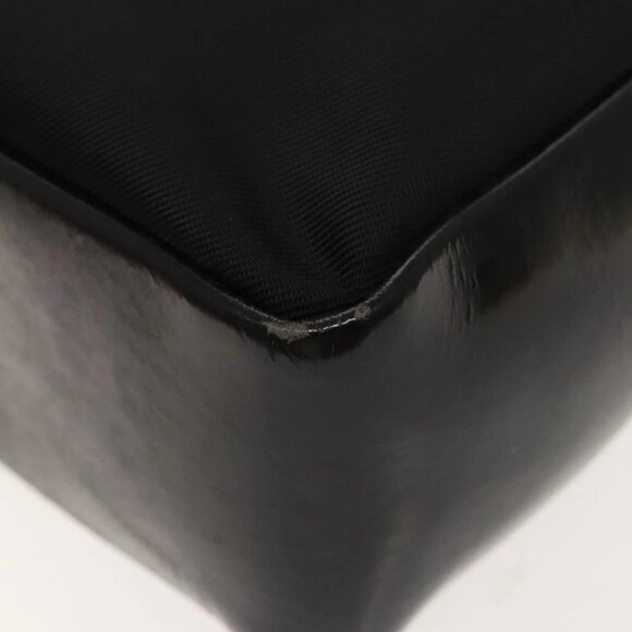 GUCCI Bamboo Hand Bag Nylon Black Silver 000 2014 0580 Auth ti2130 - Picture 3 of 16